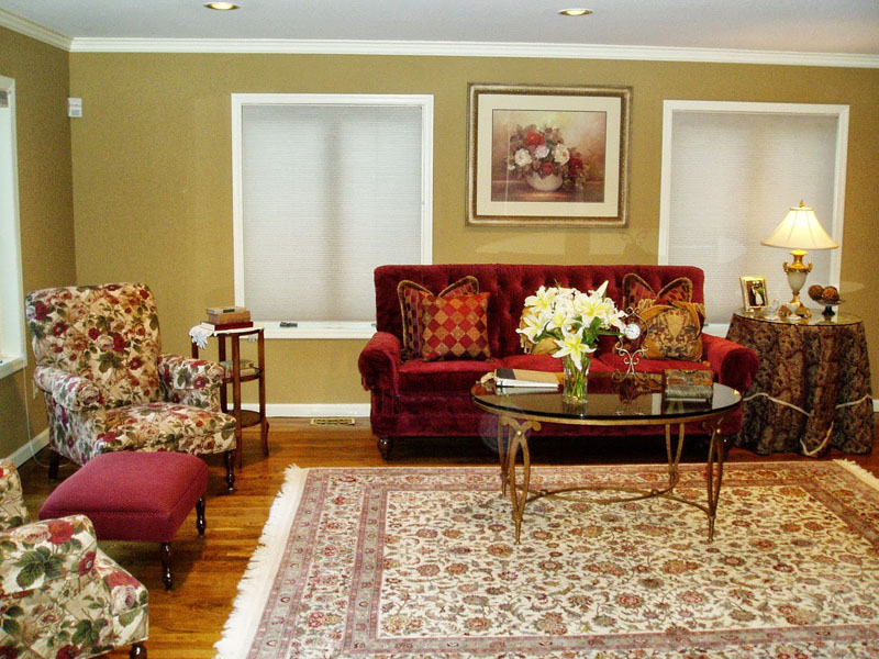 Port Washington NY - Interior Living Room After Painted with Mustard Color
