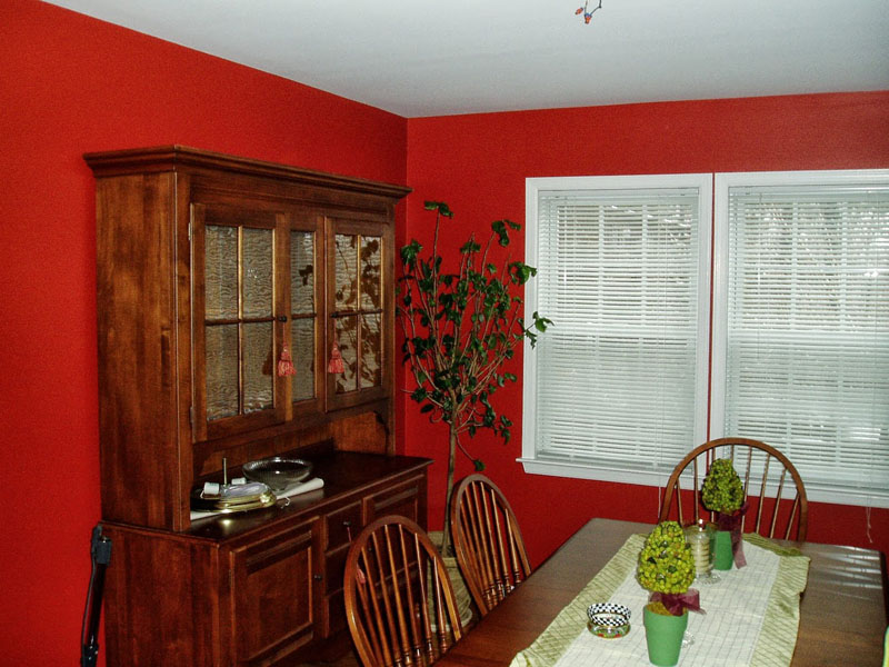Huntington Station NY - Interior Dining Room After Painted Red