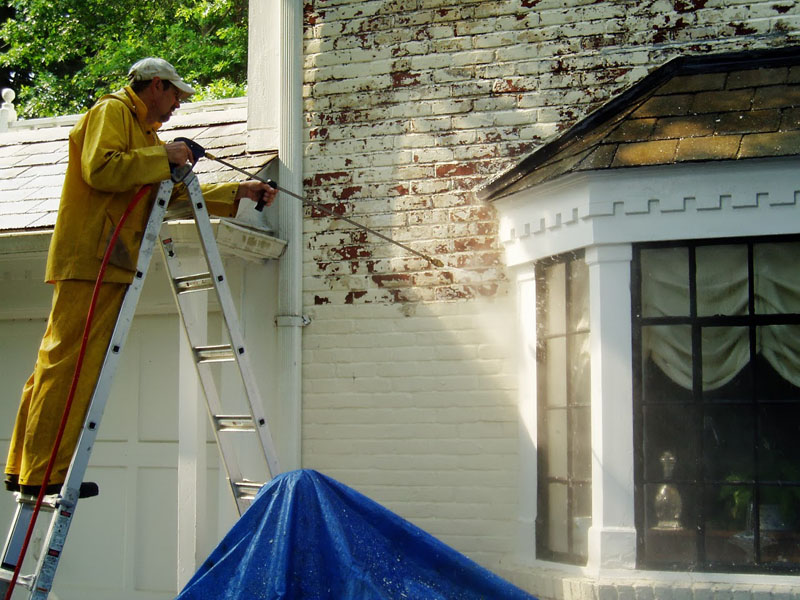 Manhasset NY - Power Washing During Stripping Paint
