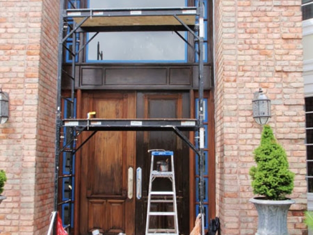 Manhasset NY - Restoration Front Door Set-up Process
